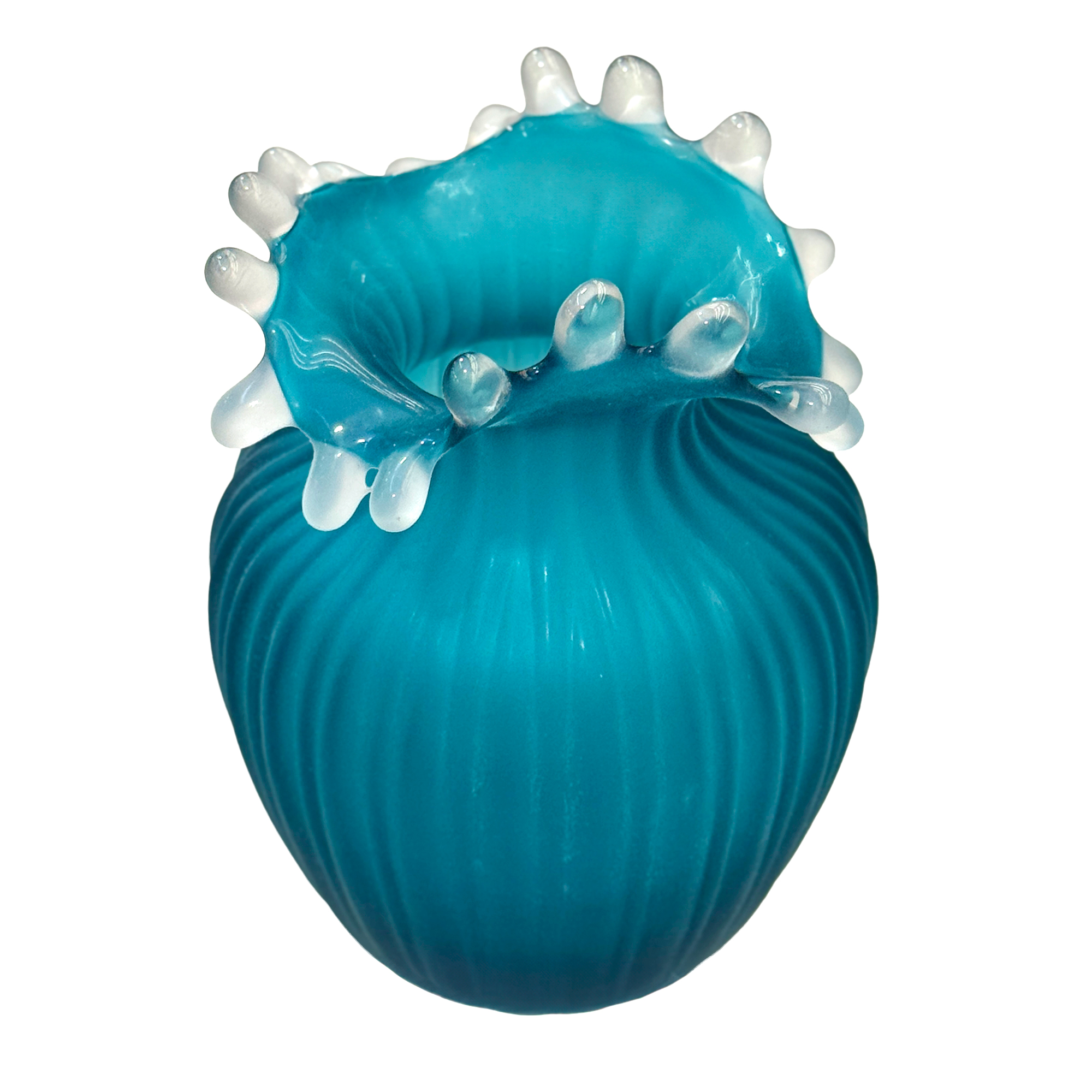 Ваза "Splash" (стекло), D14xH22 см Синий