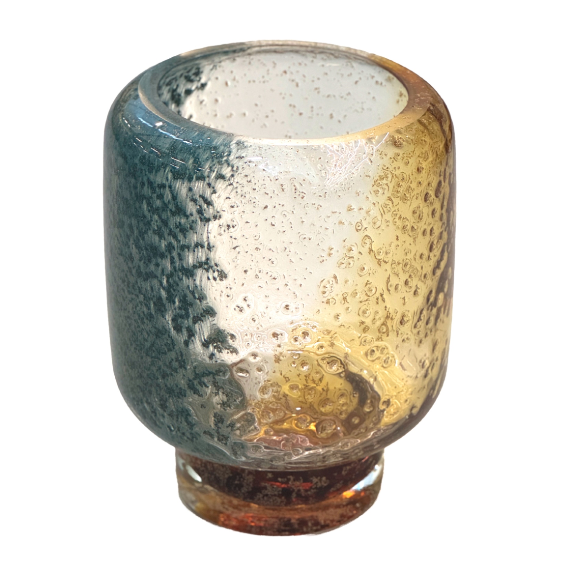 Ваза "Oceano" (стекло), D19,5xH24,5 см Бирюзовый