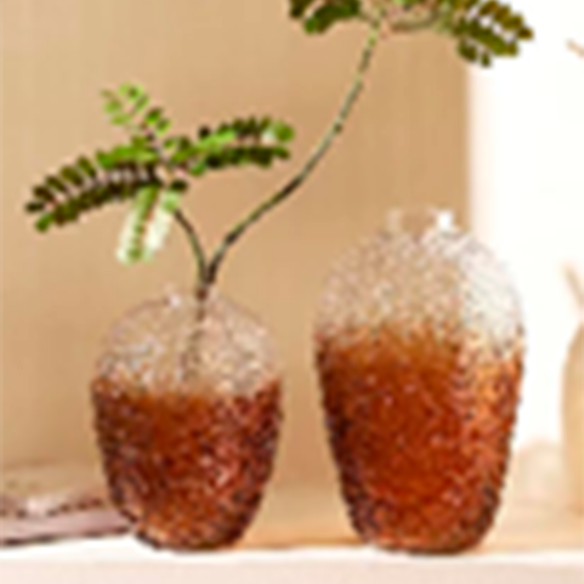 Ваза "Ice" (стекло), D25xH39 см Коричневый