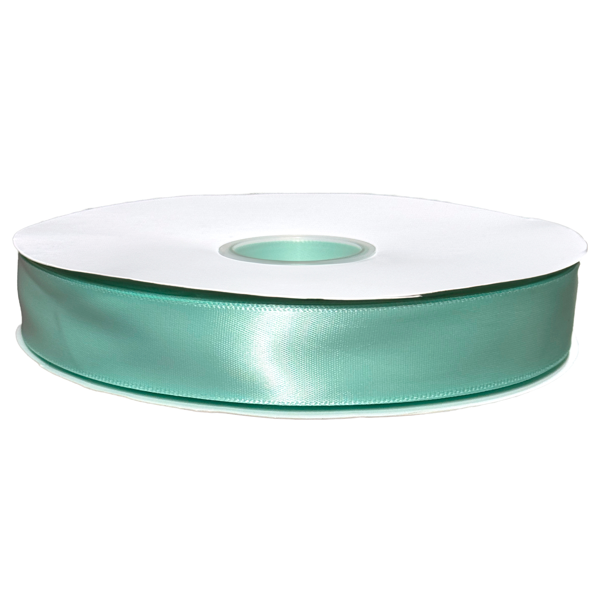 Лента атлас, 25 ммx100 ярд, плотная, на катушке Светло-зеленый