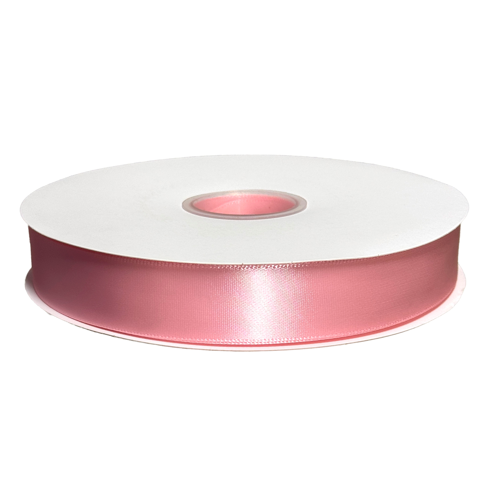 Лента атлас, 25 ммx100 ярд, плотная, на катушке Розовый