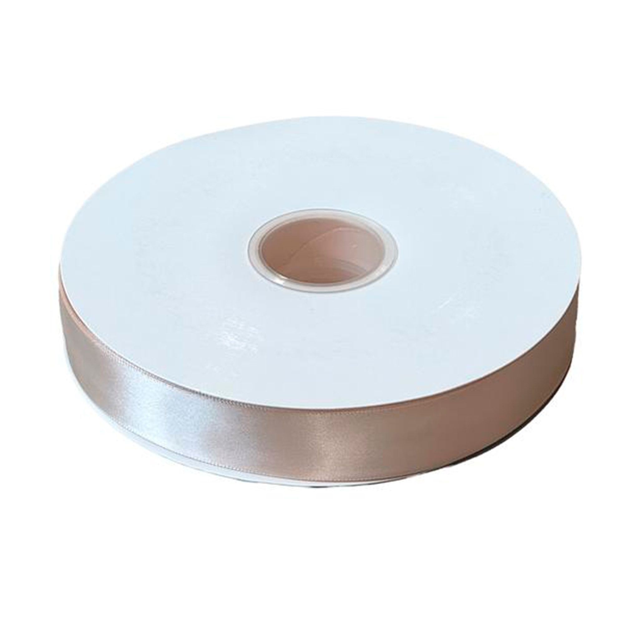 Лента атлас, 25 ммx50 ярд, плотная, на катушке Антик-белый