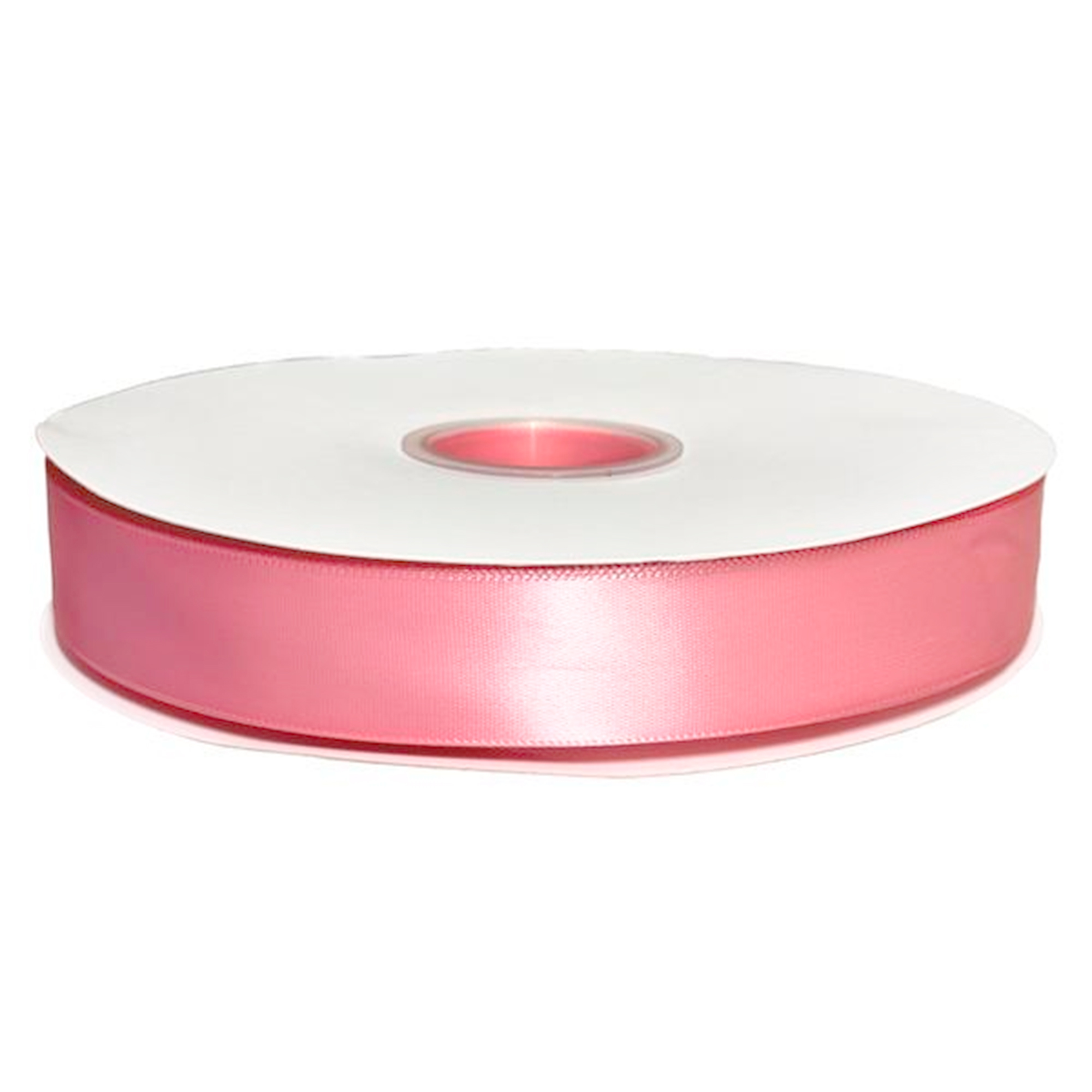 Лента атлас, 25 ммx50 ярд, плотная, на катушке Светло-розовый