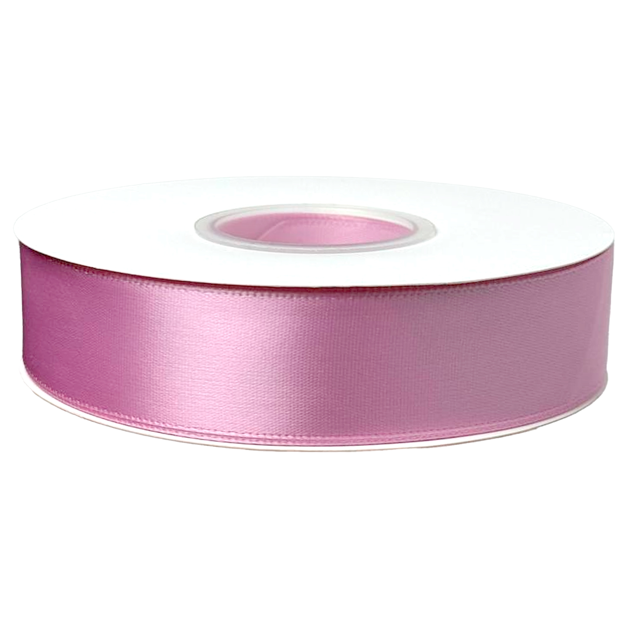Лента атлас, 25 ммx50 ярд, плотная, на катушке Светло-сиреневый