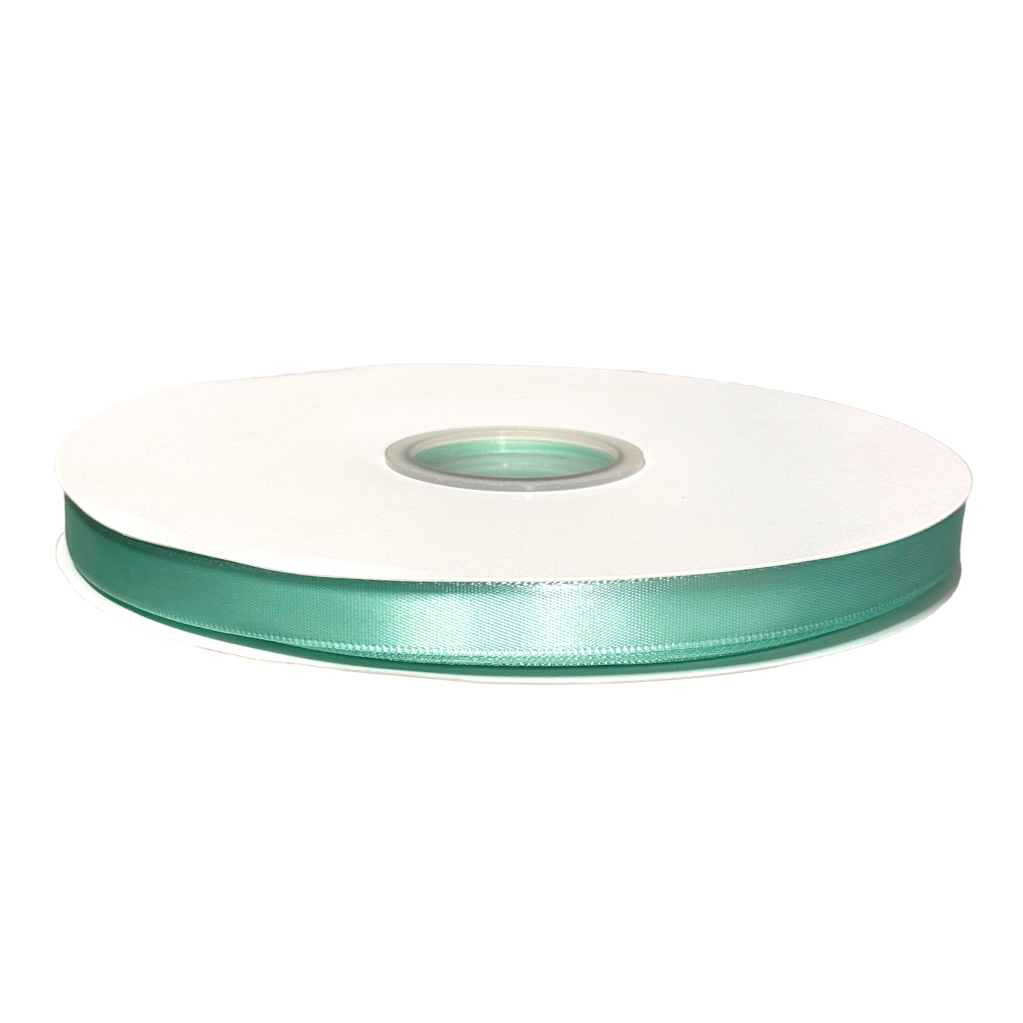 Лента атлас, 12 ммx100 ярд, плотная, на катушке Светло-зеленый