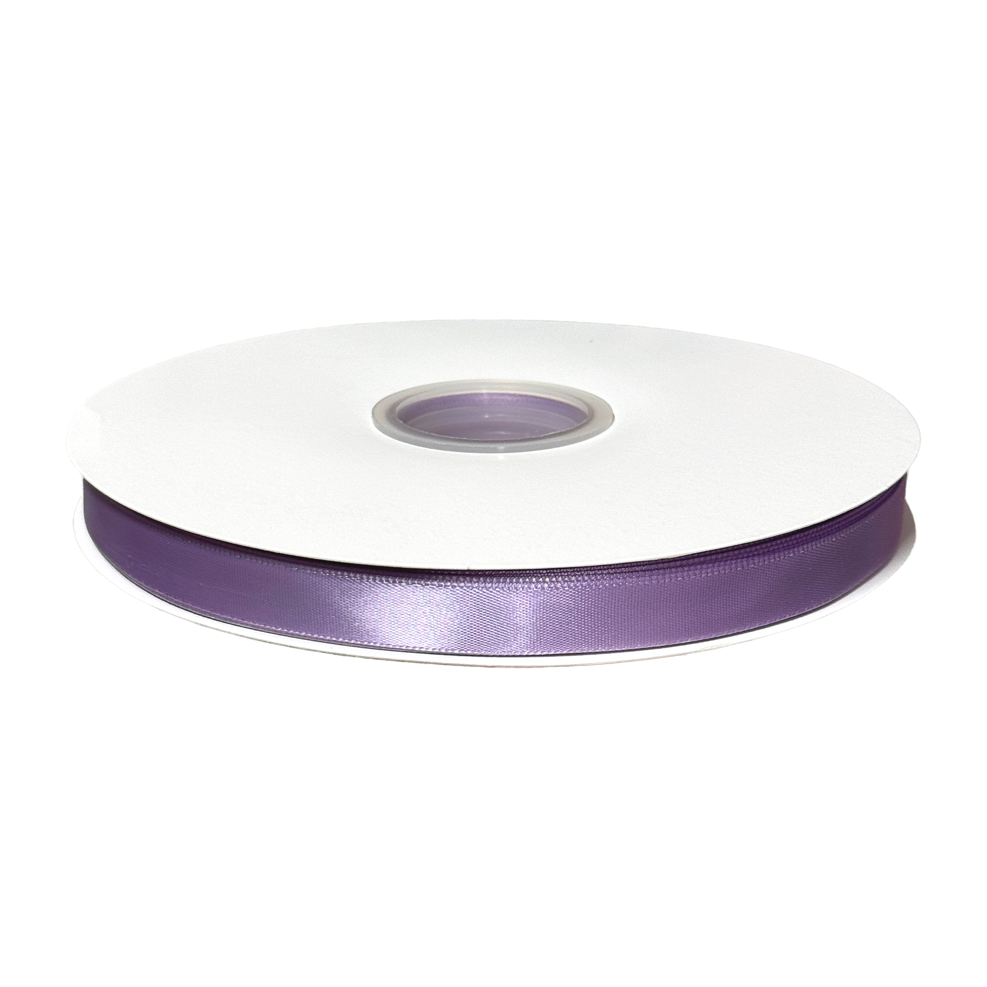 Лента атлас, 12 ммx100 ярд, плотная, на катушке Сиреневый