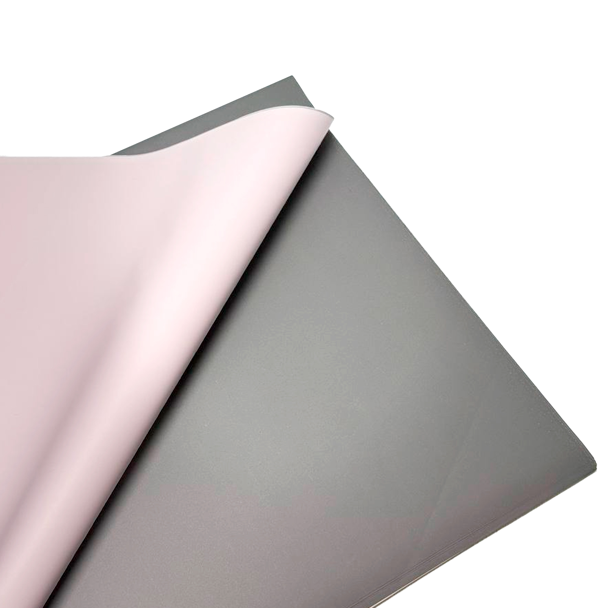 Пленка матовая, 56x55 см, 63 mic, набор (20 шт), двусторонняя, двухцветная Серый