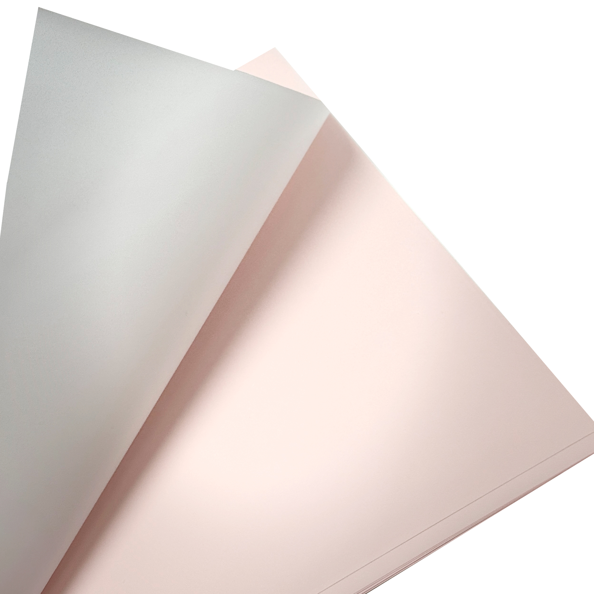 Пленка матовая, 56x55 см, 63 mic, набор (20 шт), двусторонняя, двухцветная Светло-розовый