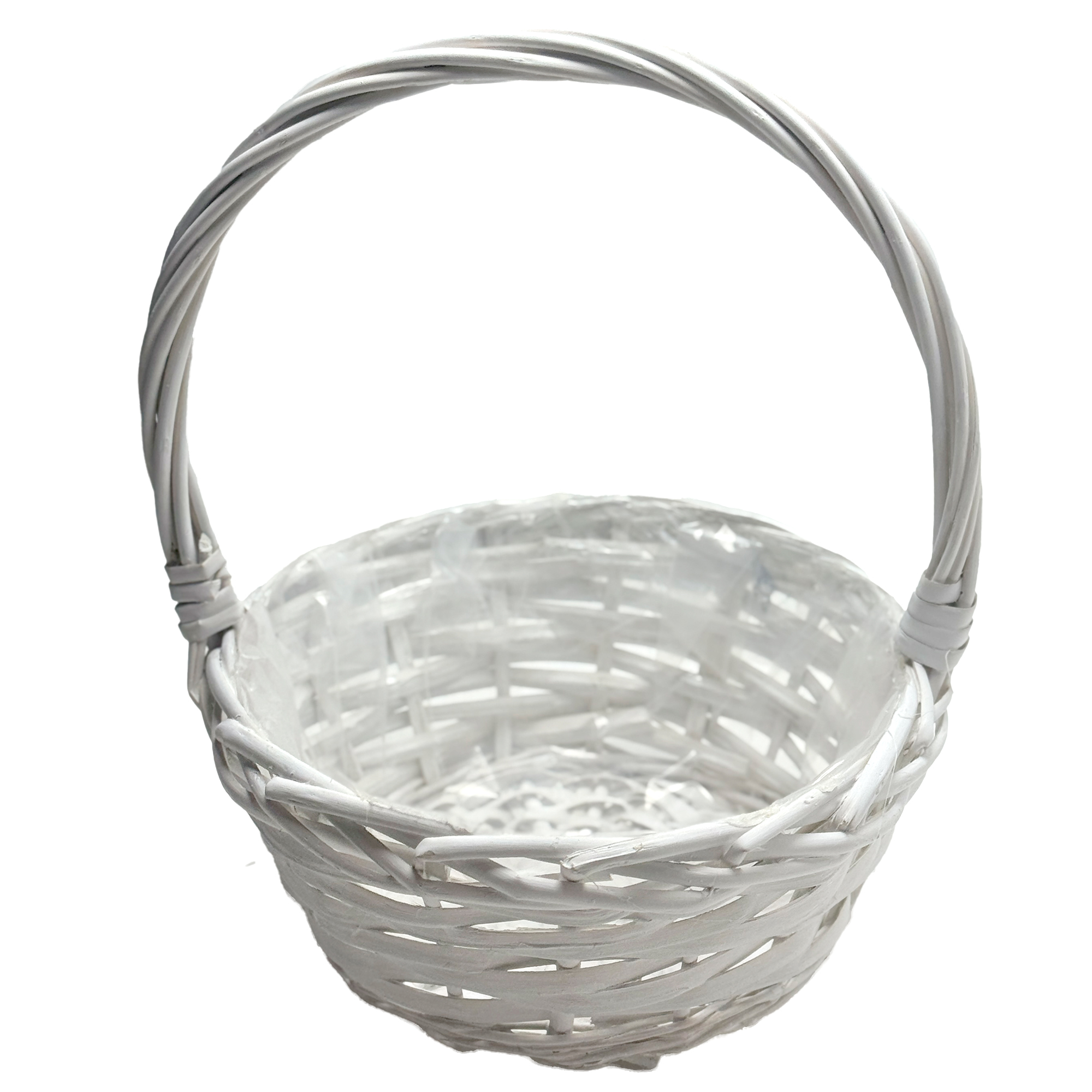 Корзина плетеная (ива), D21xH10/27 см Белый