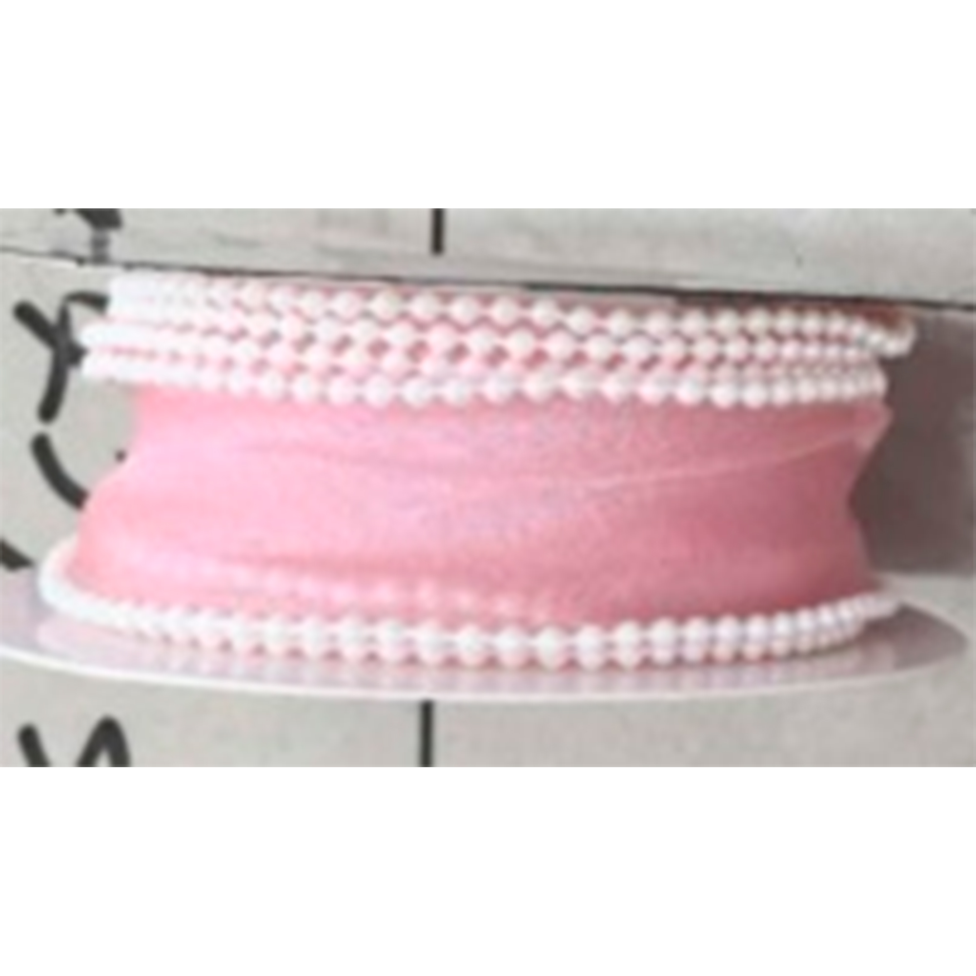 Лента органза "Жемчуг", 40 ммx5 ярд Розовый