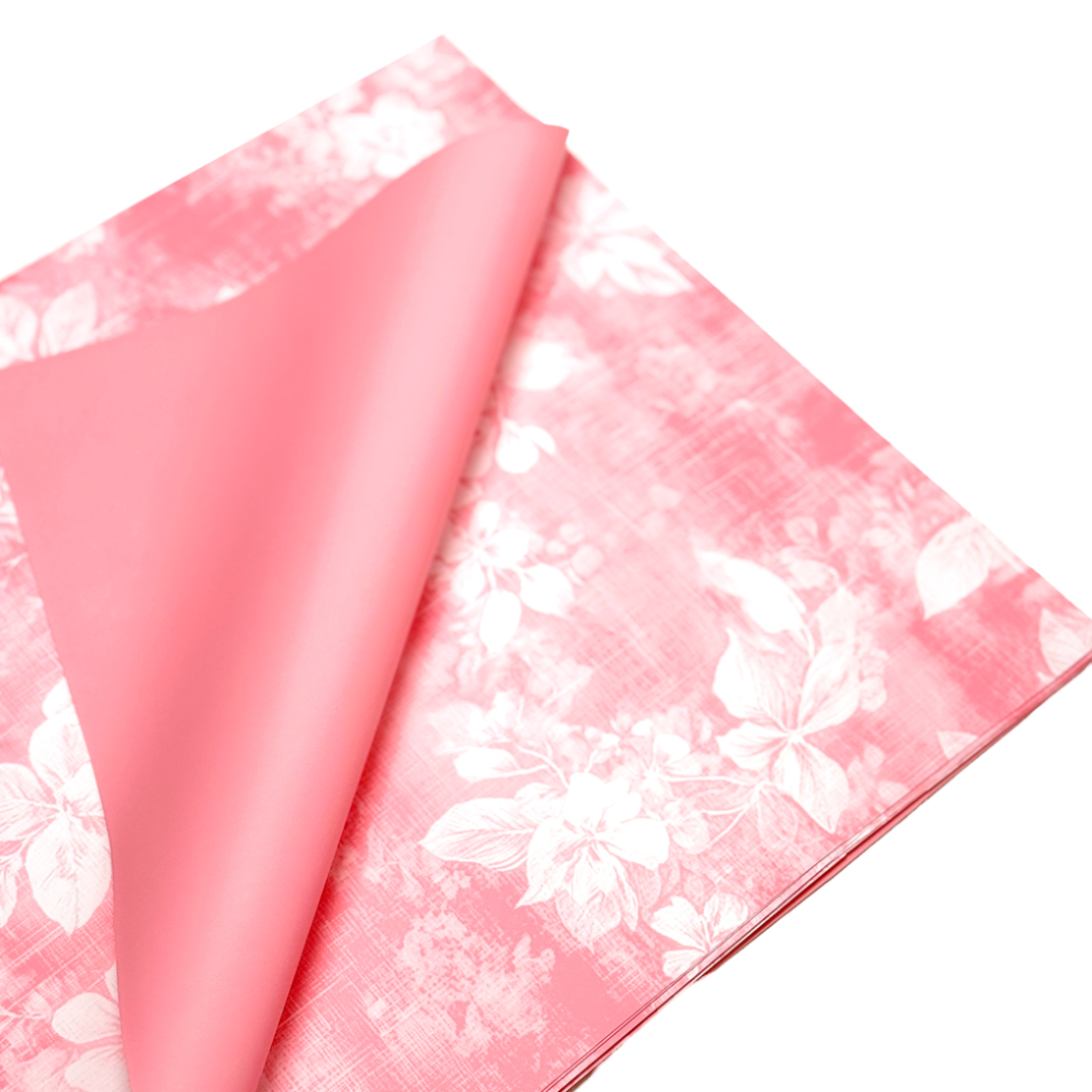 Пленка матовая "Полевые цветы", 57x57 см, 65 mic, набор (20 шт) Розовый