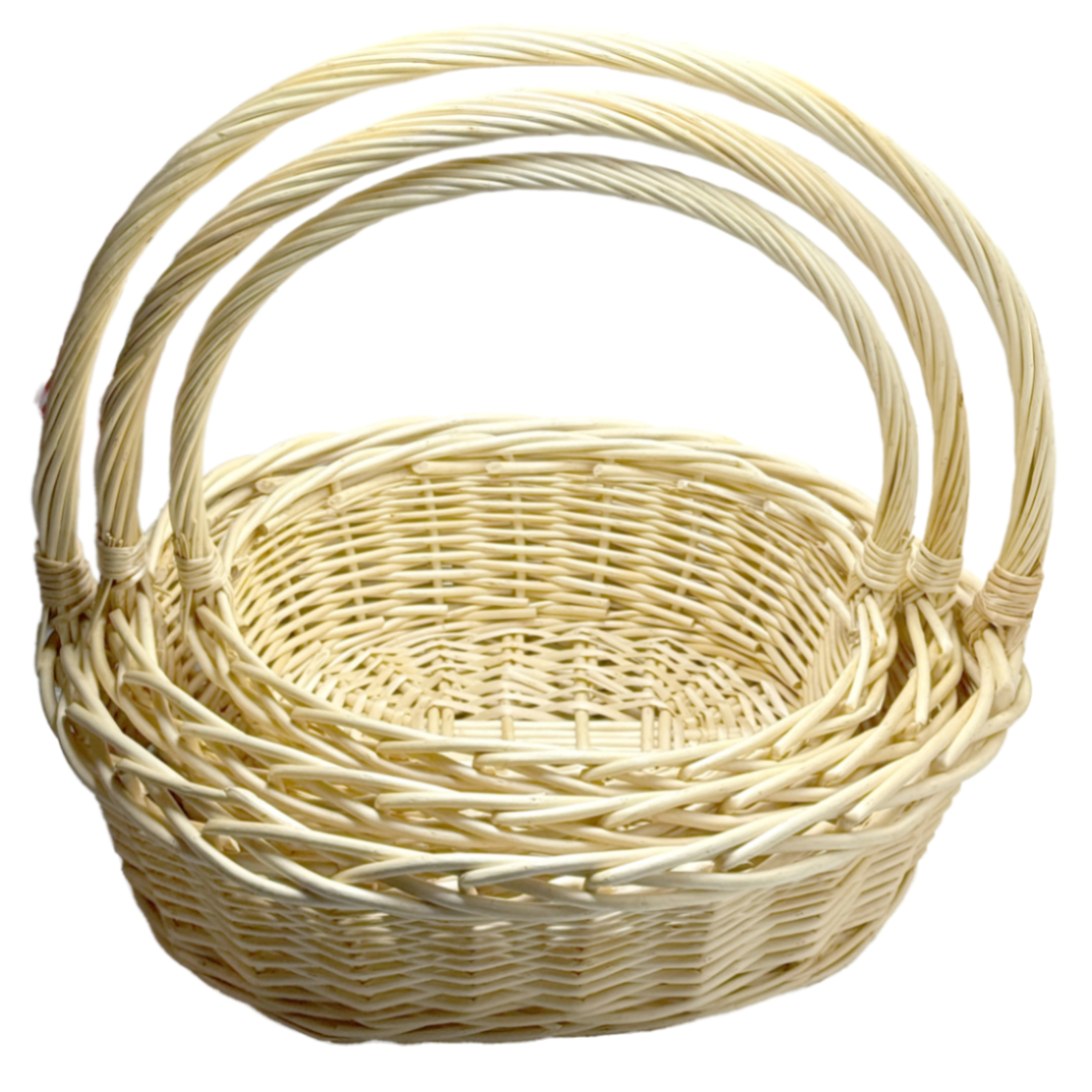 Корзина плетеная (ива), 50x41xH15/48 см - 38x30xH11/38 см, набор (3 шт) Натуральный