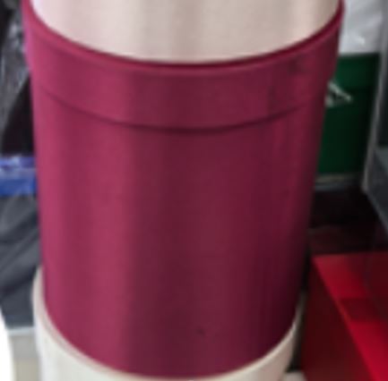 Коробка шляпная, D25xH30 см - D18xH23,5 см, набор (3 шт) Винный