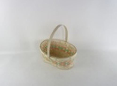 Корзина плетеная (бамбук), 23x18xH11/25 см Персиковый