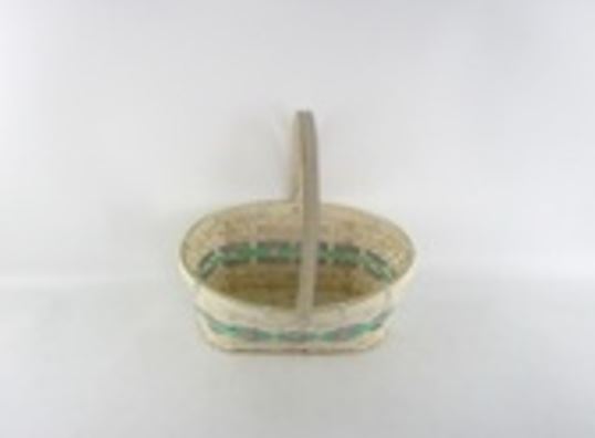 Корзина плетеная (бамбук), 28x22xH12/33 см Розовый