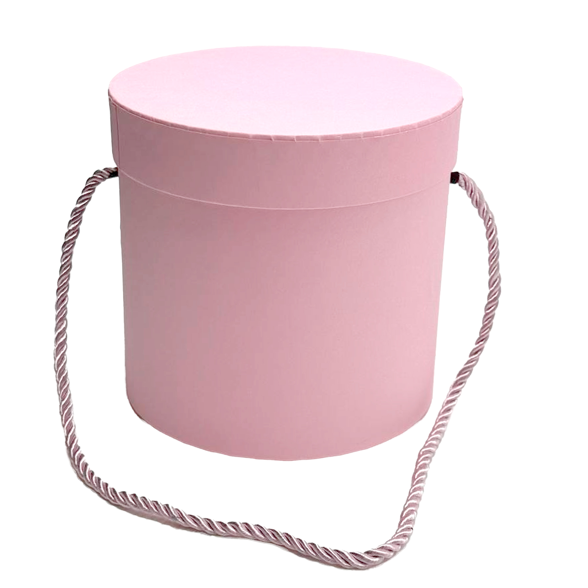Коробка шляпная, D15xH14,5 см, с ручкой Розовый