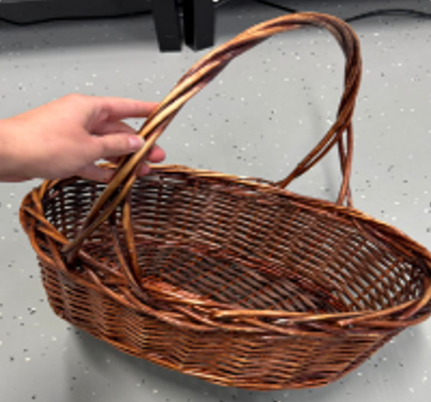 Корзина плетеная (ива), 46x38xH14/54 см - 35x28xH10/43 см, набор (3 шт) Коричневый