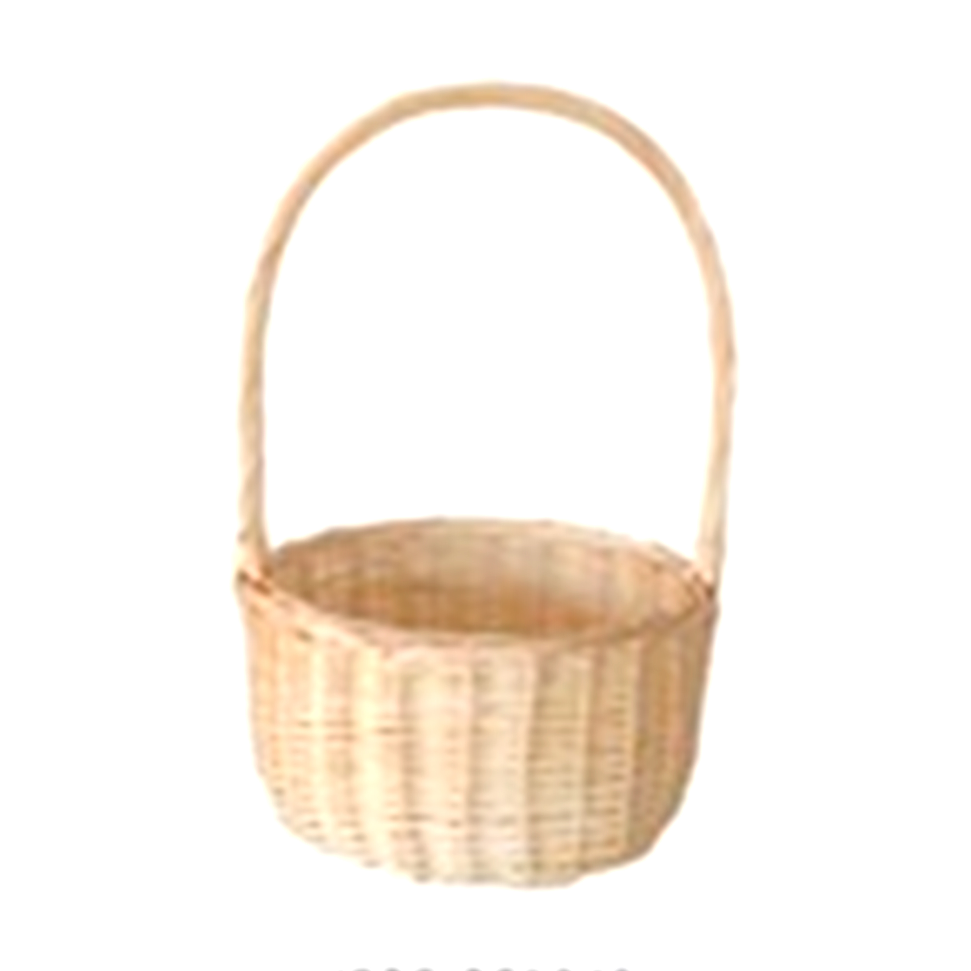 Корзина плетеная (ива), D27xH15/42 см Натуральный