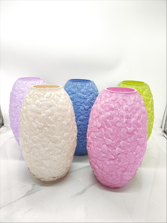 Ваза "Aster" (стекло), D20xH34 см Белый