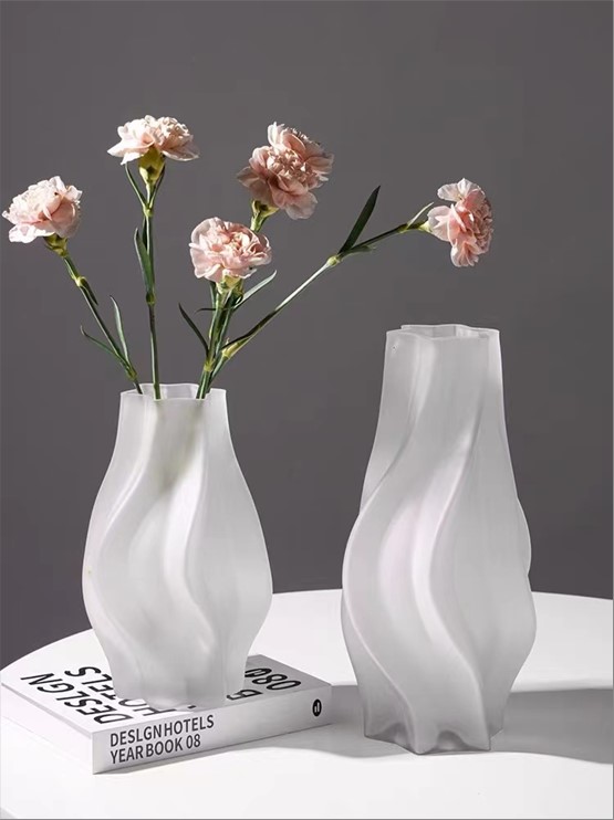 Ваза "Essence" (стекло), D13xH24 см Белый