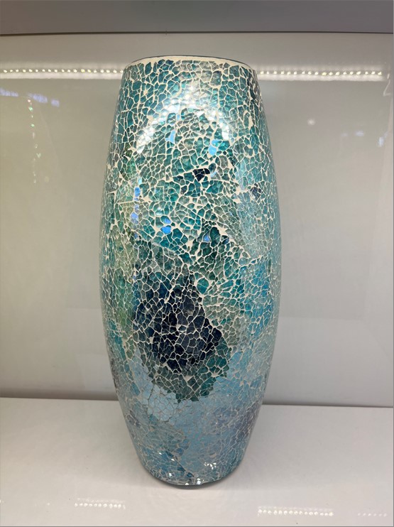 Ваза "Cracked" (стекло), H30 см В ассортименте