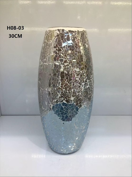 Ваза "Cracked" (стекло), H30 см В ассортименте