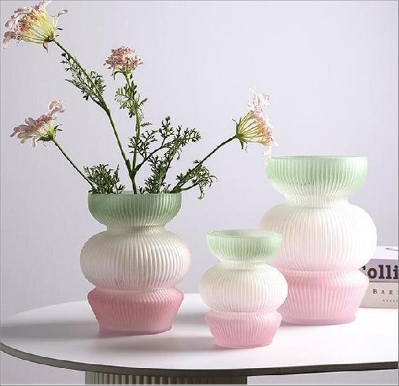 Ваза "Mars" (стекло), D20xH25 см Светло-розовый