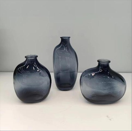 Ваза "Vessel" (стекло), D7xH15 см Серый