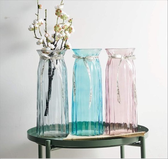 Ваза "Kirsten" (стекло), D11,5xH20 см Голубой