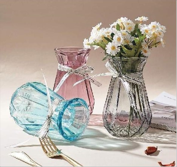 Ваза "Ester" (стекло), D9xH15 см Сиреневый