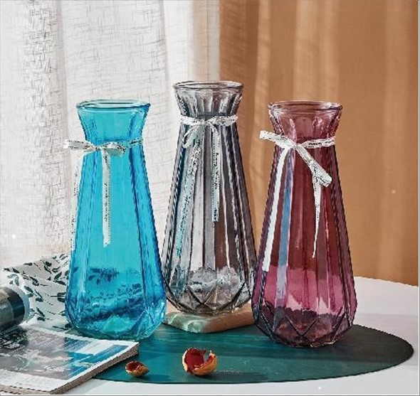 Ваза "Ester" (стекло), D11,5xH24 см Серый