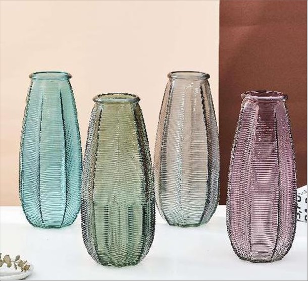 Ваза "Levity" (стекло), D12,5xH28 см Серый