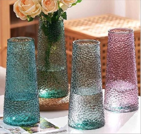 Ваза "Colorful" (стекло), D11xH24 см Сиреневый