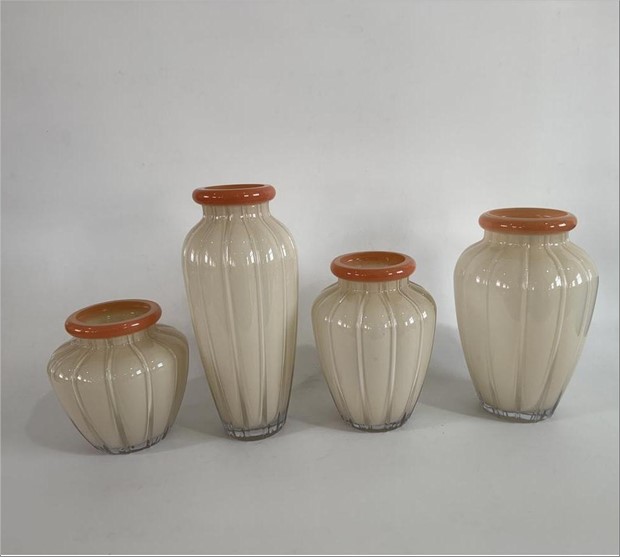 Ваза "Amphora" (стекло), D18xH28 см Бежевый