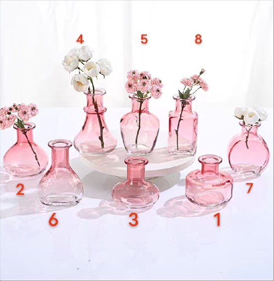 Ваза "Rose" (стекло), D5,5xH11 см Розовый