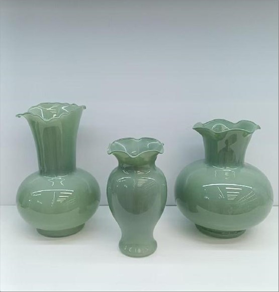 Ваза "Rome" (стекло), D15xH22 см Зеленый