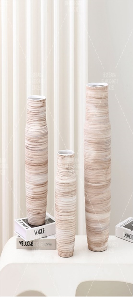 Ваза "Reverie" (керамика), D13,5xH28 см Песочный