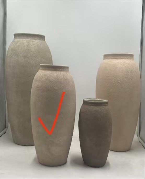 Ваза "Reverie" (керамика), D23xH30,5 см Песочный