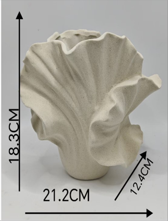 Ваза "Marine art" (керамика), 21x12xH18 см Белый