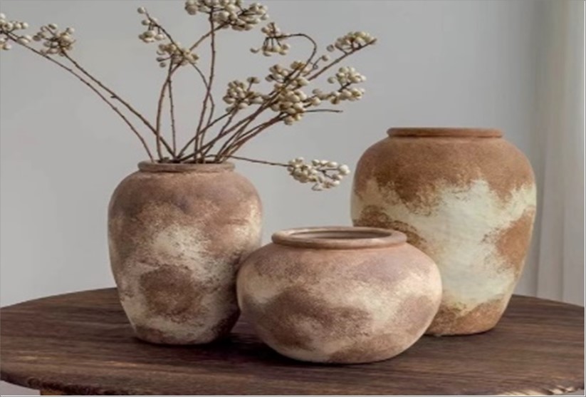 Ваза "Artisan Sand" (керамика), D19xH31 см Песочный