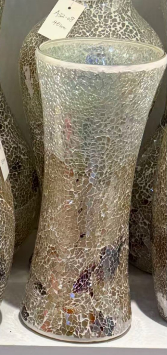 Ваза "Cracked" (стекло), H30 см В ассортименте