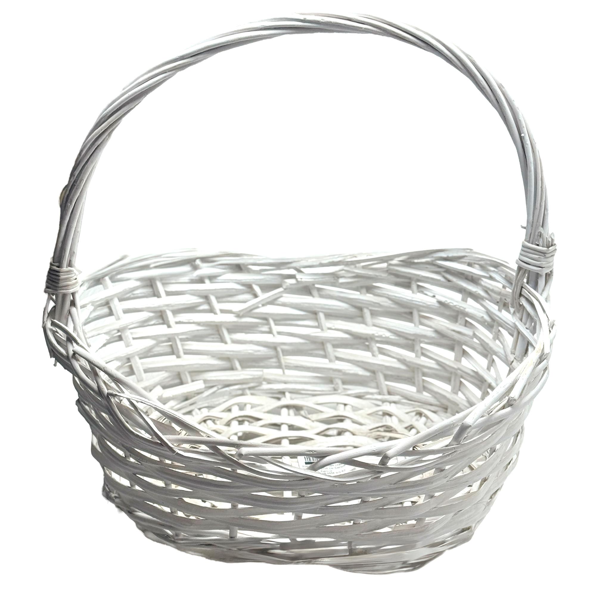 Корзина плетеная (ива), 35x26xH12/34 см Белый