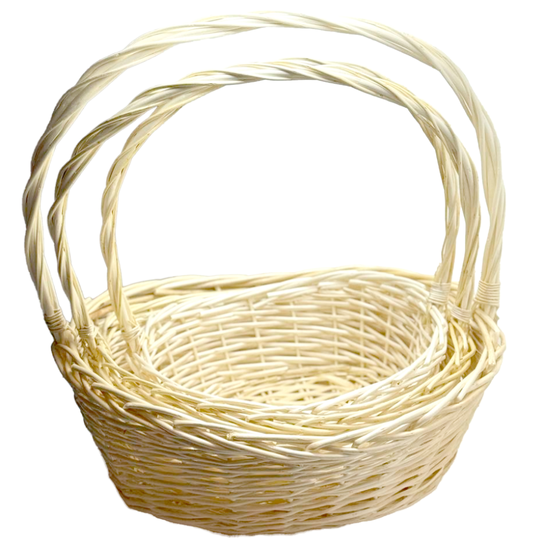 Корзина плетеная (ива), 52x40xH20/57 см - 37x29xH16/46 см, набор (3 шт) Натуральный