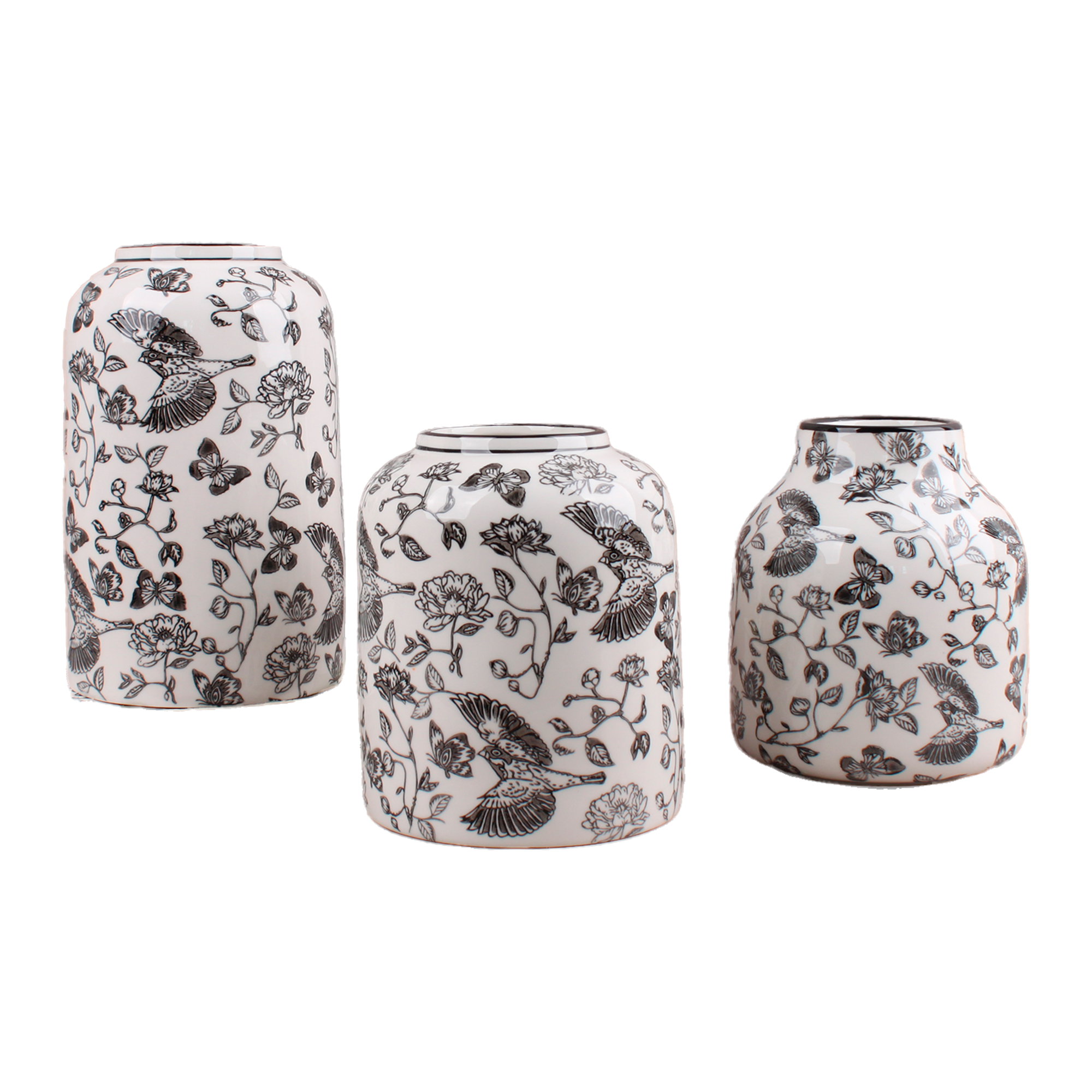 Ваза "Flower Black" (керамика), D15xH25 см