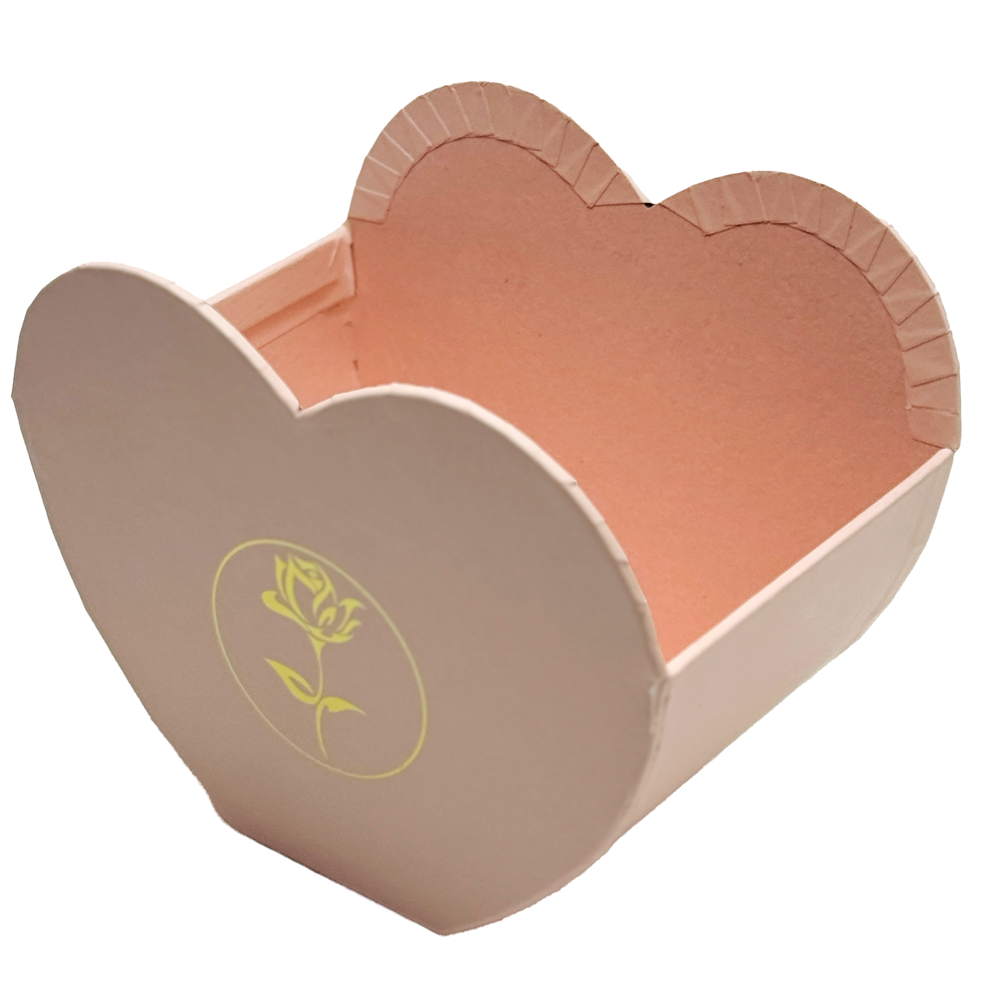 Коробка-кашпо "Сердце", 13x9xH11 см Пудровый