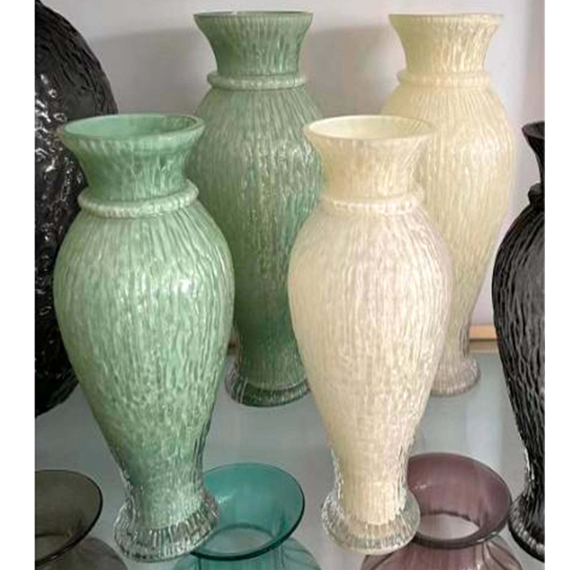 Ваза "Лед" (стекло), D13xH29 см