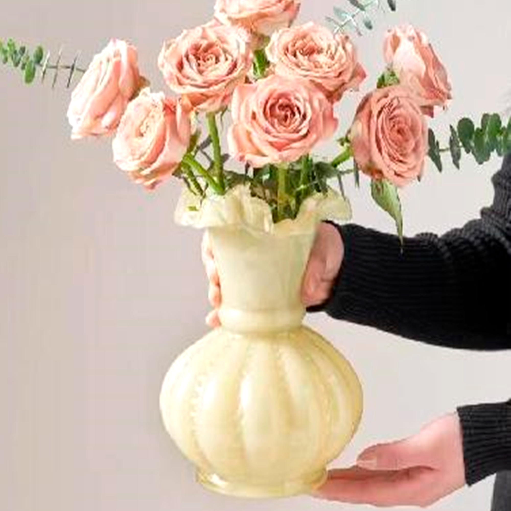 Ваза "Флора" (стекло), D18xH25 см