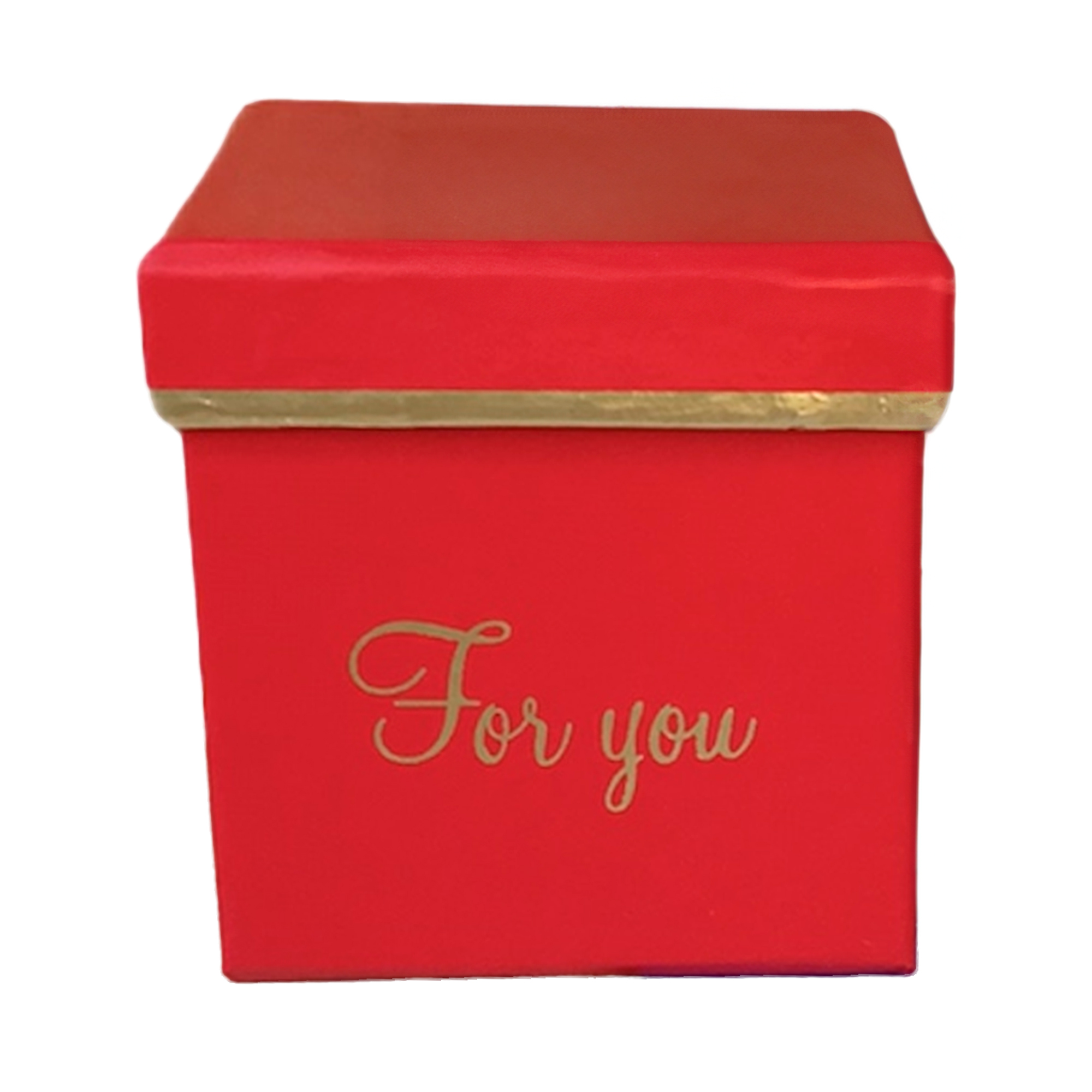 Коробка подарочная "For you", 8x8xH8 см Красный