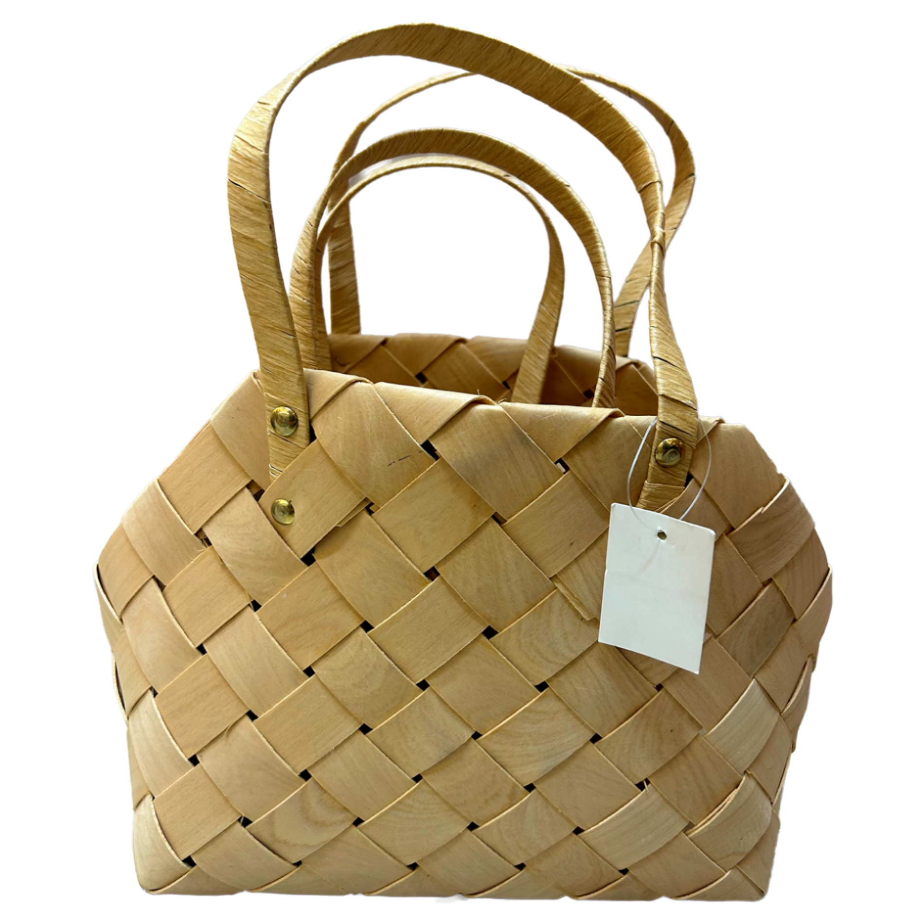 Корзина плетеная (дерево), 28x14xH20 см, 23x12xH15 см, набор (2 шт) Натуральный