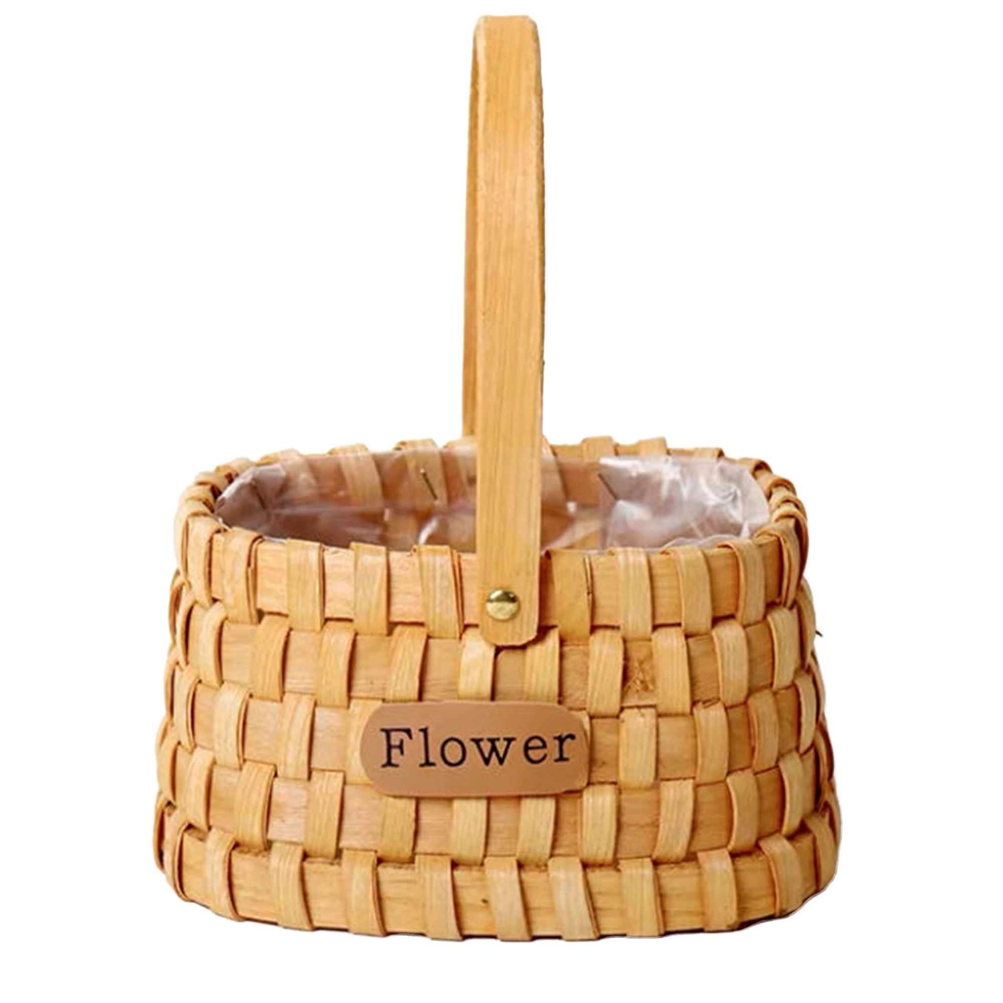 Корзина плетеная (дерево), 22x15xH12/28 см Натуральный